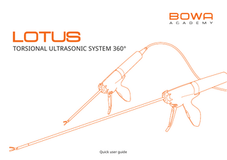 TORSIONAL ULTRASONIC SYSTEM 360°  Quick user guide  