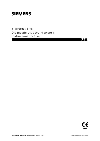 ACUSON SC2000 Instructions for Use Ver 6.5