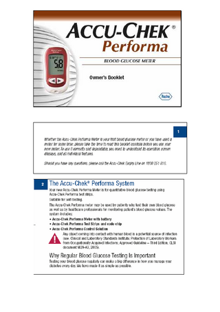 Accu-Chek Performa Owner's Booklet