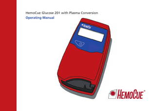 HemoCue Glucose 201 with Plasma Conversion Operating Manual  