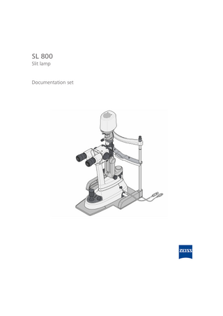 SL 800 Slit Lamp User Manual