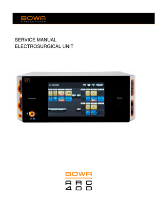 BOWA ARC 400 Service Manual V1.1.0 July 2014