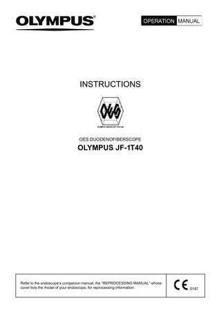 JF-1T40 OES DUODENOFIBERSCOPE Operation Manual March 2008