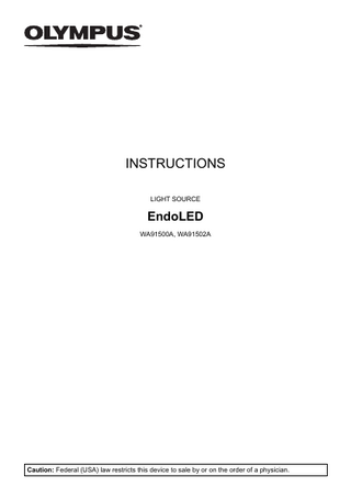 EndoLED LIGHT SOURCE Instructions Aug 2012