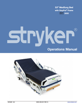 Model 3005 S3 MedSurg Operations Manual Rev G June 2016