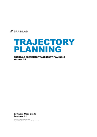 TRAJECTORY PLANNING Software User Guide Rev 1.1 May 2019