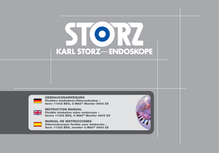 Flexible Intubation Videoscope Series 11302 BNX, Monitor 8403 ZX Instruction Manual V1.0.1 Aug 2014