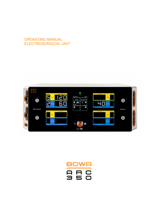 BOWA ARC 350 Operating Manual Ver 2.0.0 May 2015