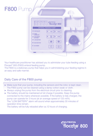 Flocare F800 Enteral Feeding Pump Guide Oct 2017