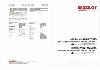 BW 385 and BW 385 L Instruction Manual