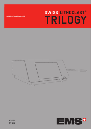 Lithoclast Trilogy Model FT-231 and FT-232  Instructions For Use June 2017 