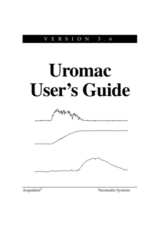 Uromac Users Guide