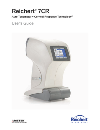 Reichert 7CR Users Guide Rev G