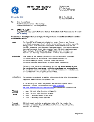 Anesthesia System Aisys