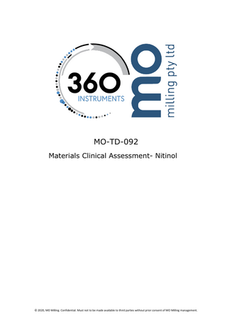 Materials Clinical Assessment- Nitinol Document