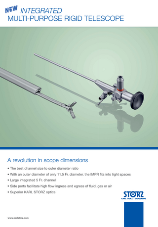 NEW INTEGRATED MULT - PURPOSE RIGID TELESCOPE Ordering Information