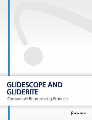 Glidescope and Gliderite Products Reprocessing Manual Rev 04 Aug 2021