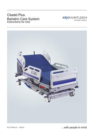 Citadel Bed Frame System Instruction for Use Rev B Dec 2015