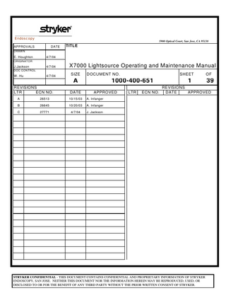 x7000 Operating and Maintenance Manual Rev C