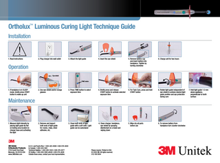 Ortholux Luminous Curing Lamp Technique Guide