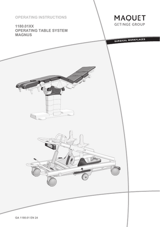 MAGNUS Operating Table System Operating Instructions V24.02 April 2016