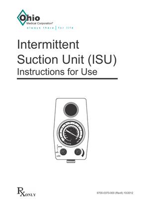 Intermittent Suction Unit Instructions for Use Rev 6 Oct 2012