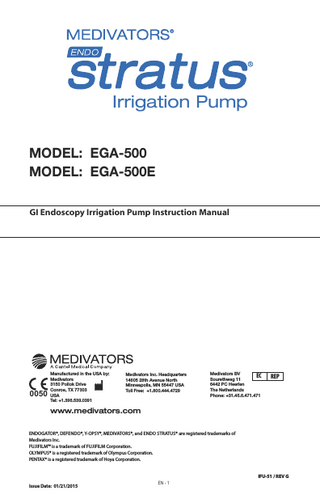 ENDOstratus EGA-500 and 500E Instruction Manual Rev G Jan 2015