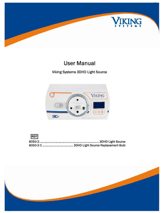 Viking Systems 8050-2-x 3DHD Light Source User Manual Rev A