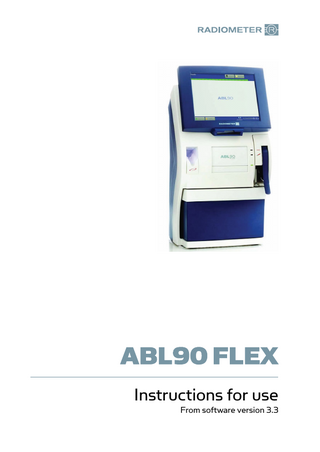 ABL90 FLEX Instructions for use  From software version 3.3  