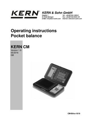 CM Operating Instructions Ver 1.9 May 2016