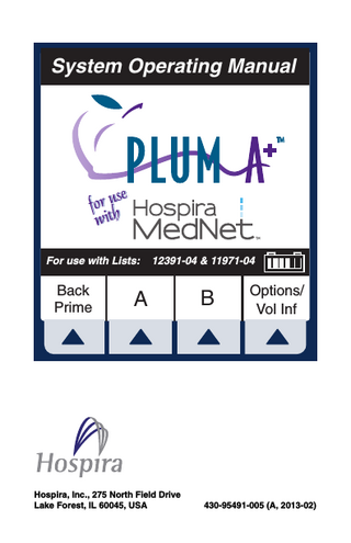 Plum A+ System Operating Manual Rev A Feb 2013