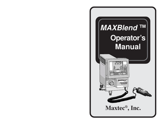 MAXBlend Operators Manual Rev E