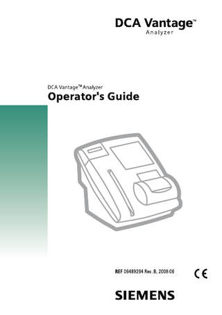 DCA Vantage Operators Guide Rev B June 2008