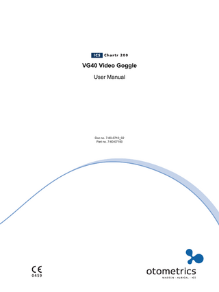 ICS Chartr 200 VG40 Video Goggle User Manual Rev 02 Sept 2011