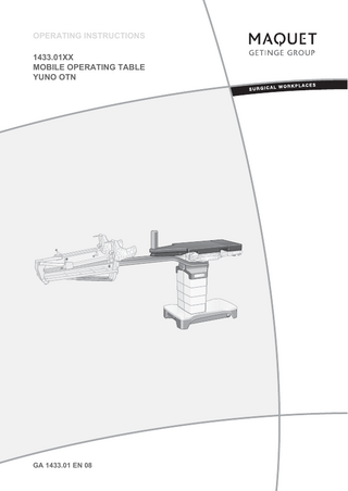 YUNO OTN 1433.01XX Operating Instructions Ver 08 July 2018