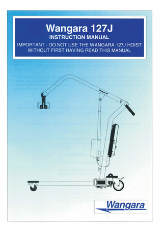 Wangara 127 Hoist Instruction Manual