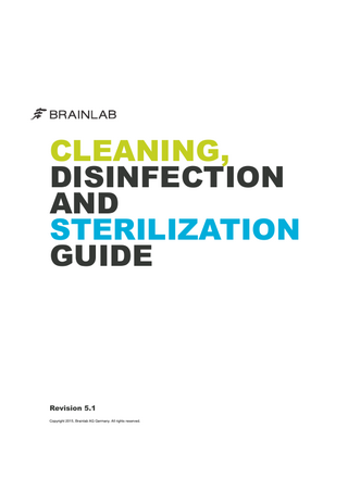 CLEANING and STERILIZATION GUIDE Rev 5.1