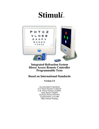 Stimuli Setup and Instructions Rev 3.5