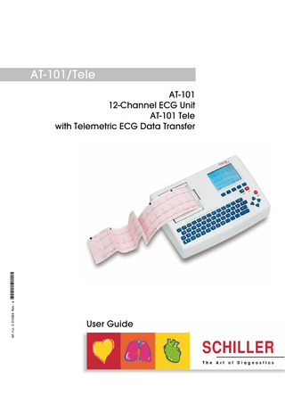 AT-101/Tele  Art. no.: 2.510526 Rev.: e *2.510526*  AT-101 12-Channel ECG Unit AT-101 Tele with Telemetric ECG Data Transfer  User Guide  