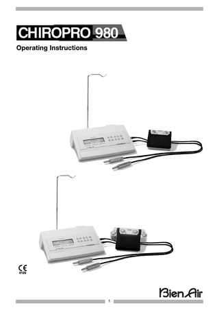 CHIROPRO 980 Console Instructions 2005