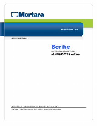 Scribe Administrators Manual Rev B1