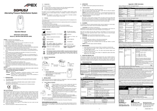 DOMUS 2 Alternating Pressure Redistribution System  Operation Manual Ver 1.0