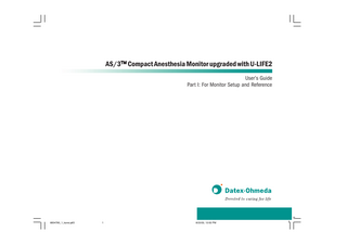 AS3 Compact Anesthesia Monitor upgraded with U-LIFE2 Part I