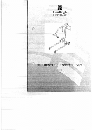 PORTA HOIST MODEL 250 USER MANUAL