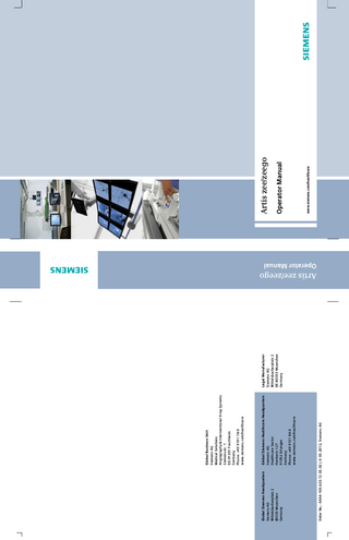 ARTIS zee and zeego AXA4 Operator Manual March 2012