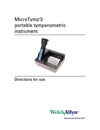 MicroTymp 3 Directions for Use Ver A 2009