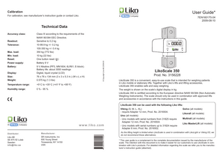 LikoScale 350 User Guide Aug 2009