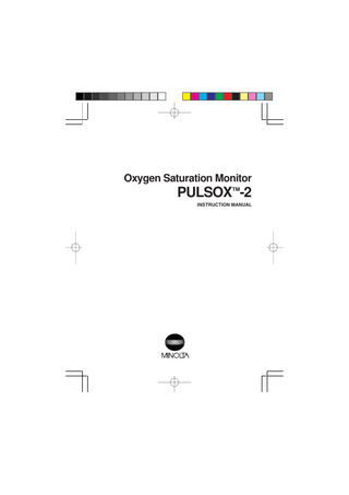 MINOLTA PULSOX™-2 Instruction Manual