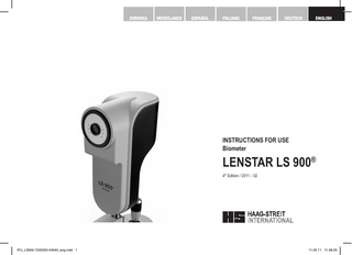 LENSTAR LS900 Instructions for Use 4th Edition Feb 2011