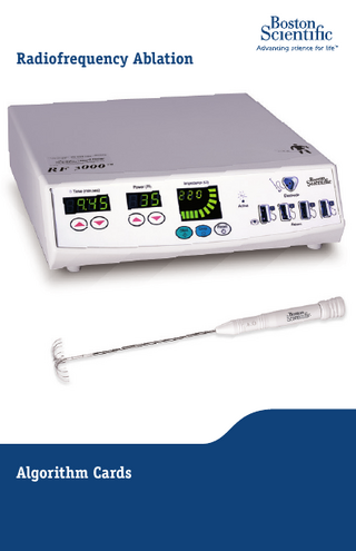 Radiofrequency Ablation  Algorithm Cards  